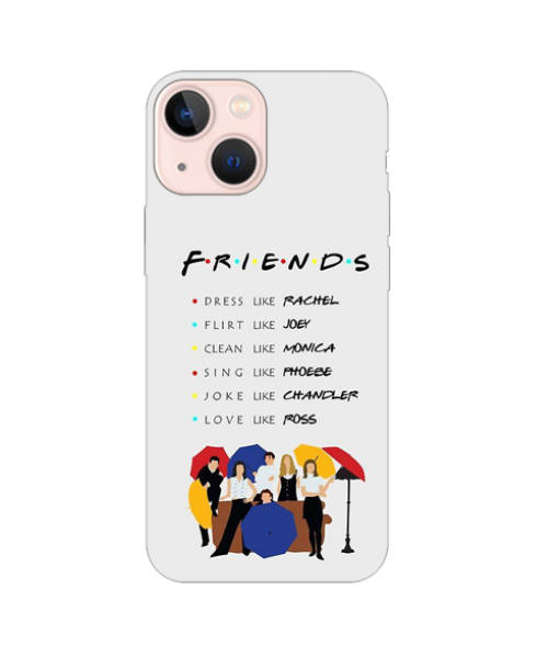 Husa iPhone 13 mini, Silicon Premium, FRIENDS UMBRELLA